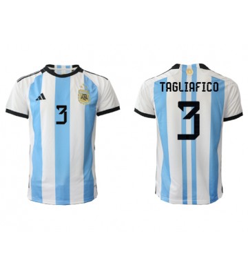Argentina Nicolas Tagliafico #3 Hemmatröja VM 2022 Korta ärmar